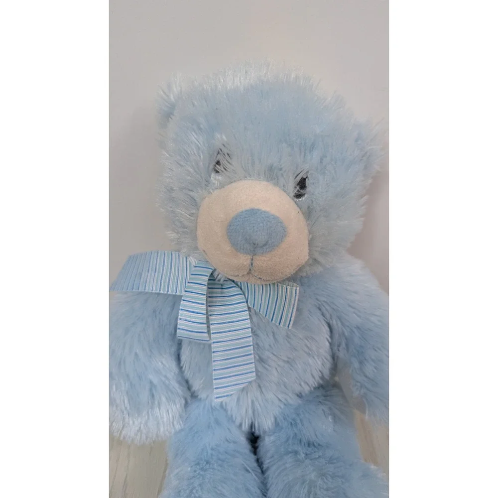 Ty Classic Sweet Baby My First Teddy Bear Blue Plush Ribbon Bow READ